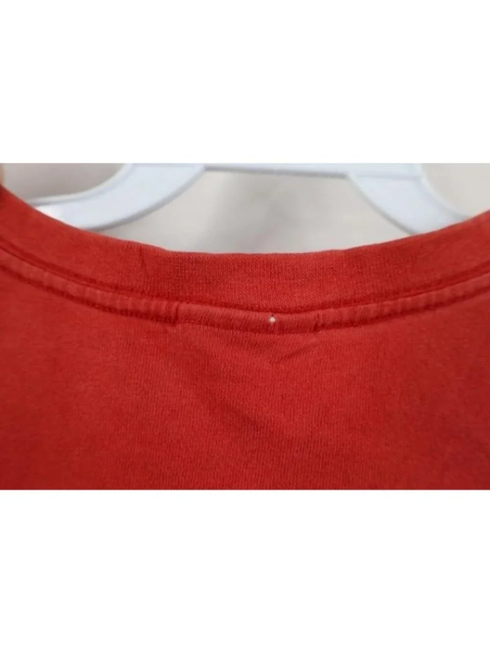 Vintage Y2K Nike Mens XL Distressed Travis Scott Mini Swoosh Cotton T-Shirt Red
